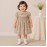 Baby Girl Floral Cotton Dress with Peter Pan Collar & Smocked Bodice (Multicolor)