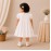 White Polka Dot Baby Girl Dress with Smocked Bodice & Peter Pan Collar