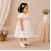 White Polka Dot Baby Girl Dress with Smocked Bodice & Peter Pan Collar