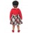 Calyx Clothing Baby Girls Red Checked Winter Dress with Peter Pan Collar & Embroidery | Full Sleeve Frock
