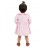 Calyx Clothing Baby Girls Soft Pink Smocked Dress with Peter Pan Collar | Full Sleeves Velvet Dress