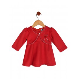 Calyx Clothing Girls Embroidered Round Neck A-Line..