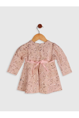 Calyx Clothing Girls Self Design Embellished Flared A-Line Dress