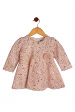 Calyx Clothing Girls Self Design Embellished Flared A-Line Dress