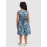 Calyx Clothing Girls Floral Printed Round Neck Sleeveless Gathered Cotton Fit & Flare Dress