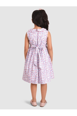 CALYX CLOTHING Girls Print Fit & Flare Dress