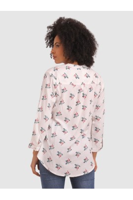 CALYX CLOTHING Floral Print Shirt Style Top