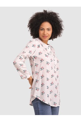 CALYX CLOTHING Floral Print Shirt Style Top