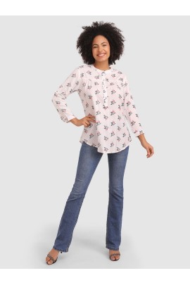 CALYX CLOTHING Floral Print Shirt Style Top