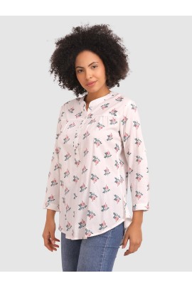 CALYX CLOTHING Floral Print Shirt Style Top