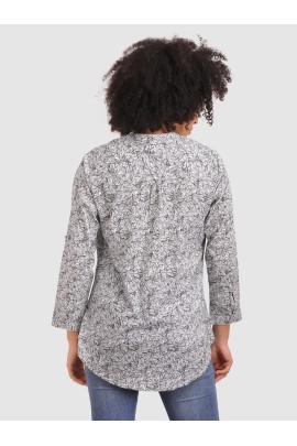 CALYX CLOTHING Mandarin Collar Regular Top