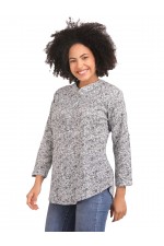 CALYX CLOTHING Mandarin Collar Regular Top