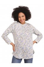 CALYX CLOTHING Floral Printed Cotton Top