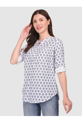 CALYX CLOTHING Floral Print Shirt Style Top