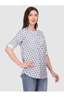 CALYX CLOTHING Floral Print Shirt Style Top