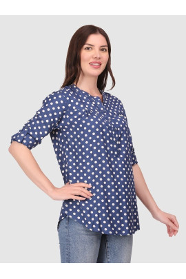 CALYX CLOTHING Polka Dots Print Top