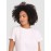 CALYX CLOTHING Round Neck Cotton Boxy Top White