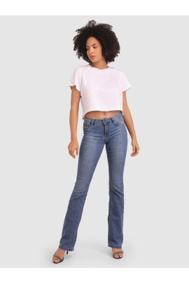 CALYX CLOTHING Round Neck Cotton Boxy Top White