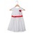 Calyx Clothing Girls Schiffli Self Design Bow Detailed Cotton Fit & Flare Dress