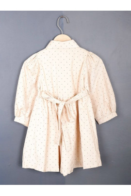 Calyx Clothing Embellished Print Peter Pan Collar A-Line Dress