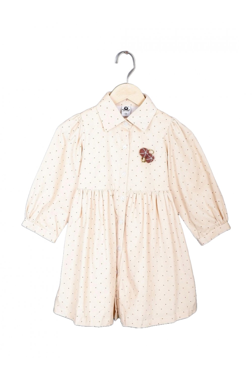 Calyx Clothing Embellished Print Peter Pan Collar A-Line Dress