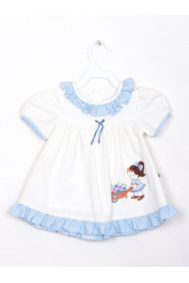 Calyx Clothing Girls Round Neck Cotton Fit & Flare Dress