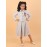 CALYX CLOTHING Stylish Soft Beige & Cream Co-Ord Set for Girls – Jacket & Extended Frock Styled Pleated Tunic | Party & Casual Wear 