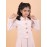 CALYX CLOTHING Stylish Soft Pink Co-Ord Set for Girls – Jacket & Extended Frock Styled Pleated Tunic | Party & Casual Wear 