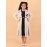 CALYX CLOTHING Stylish White and Black Shrug Set for Girls with brooch – Shrug & Extended Frock Styled Pleated Tunic | Party & Casual Wear