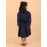 CALYX CLOTHING Girls Navy Blue Corduroy Shirt Dress with White Bow Details