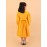 CALYX CLOTHING Girls Yellow Corduroy Shirt Dress with White Bow Details
