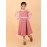 CALYX CLOTHING Sweet Pink Ribbed Dress with Long Sleeves & Bow Accent