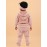 Calyx Clothing Baby Girls’ Full Sleeve Hoodie & Jogger Set Peach