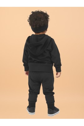 Calyx Clothing Baby Girls’ Full Sleeve Hoodie & Jogger Set Black