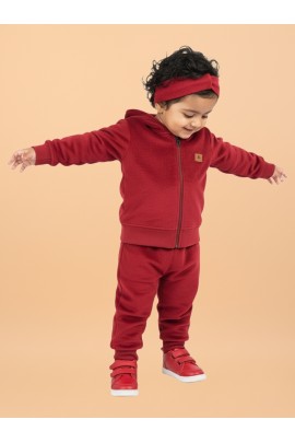 Calyx Clothing Baby Girls’ Full Sleeve Hoodie & Jogger Set Maroon