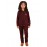 Calyx Clothing Girls Mid-Rise Hooded Long Sleeve Tracksuits Maroon