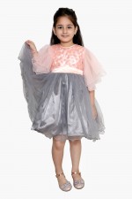 Girl Sequence pick & gray party wear dressess  Tunic / Frock / Dresses / Party dresses