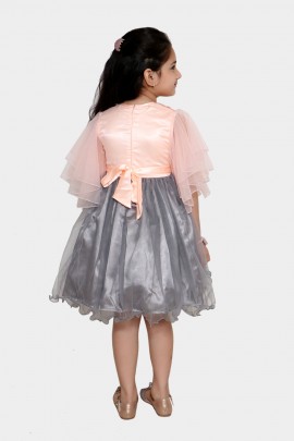 Girl Sequence pick & gray party wear dressess  Tunic / Frock / Dresses / Party dresses