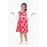 Girl red twill check dresses / tunic / frock / dresses
