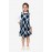 Girl navy-white twill check dresses / tunic / frock / dresses